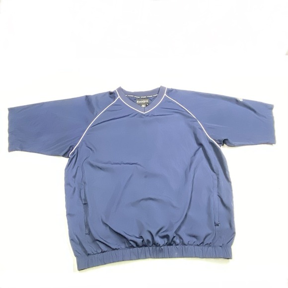 FootJoy Other - FootJoy Golf Shirt Mens XL Navy V Neck Short Sleeve Cover Up Windbreaker